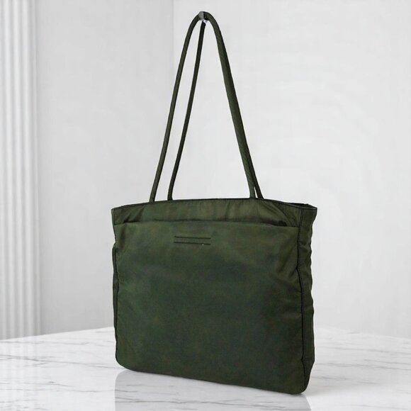 Prada Handbags - Prada Green Bolsa Nylon Tote Bag w/ Authentication Card